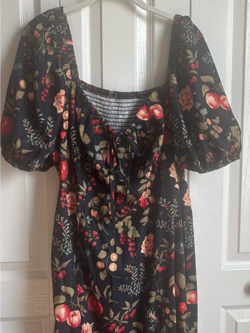 Cider| Square Neck Fruit Dress